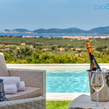 Alghero Carrabufas Con Piscina Vista Mare Per 10 Persone *