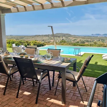Alghero Carrabufas Con Piscina Vista Mare Per 10 Persone Villa *