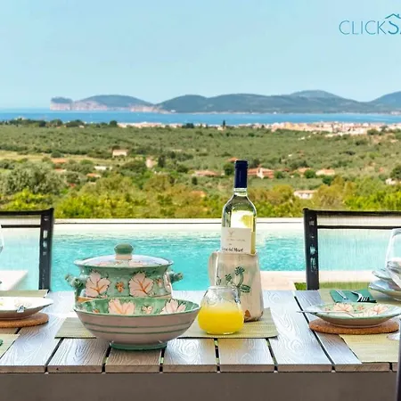 Alghero Carrabufas Con Piscina Vista Mare Per 10 Persone 别墅