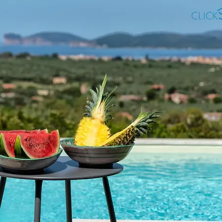 Alghero Carrabufas Con Piscina Vista Mare Per 10 Persone 别墅 *