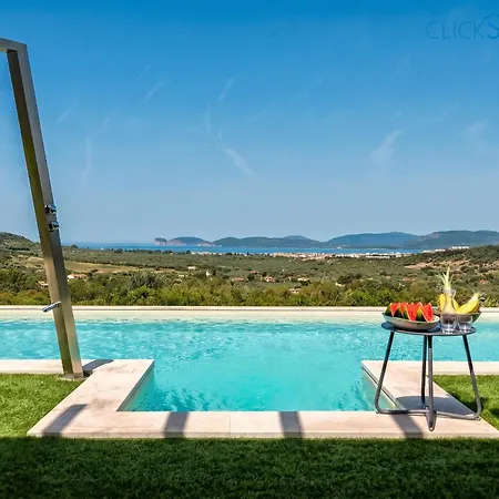 Willa Alghero Carrabufas Con Piscina Vista Mare Per 10 Persone *