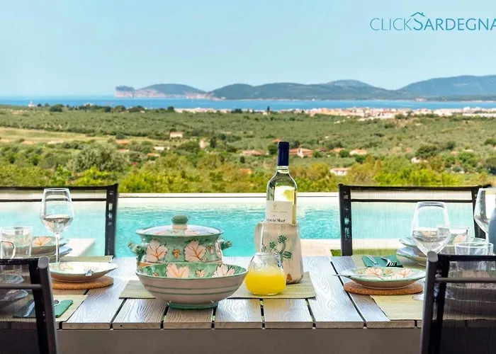 Alghero Carrabufas Con Piscina Vista Mare Per 10 Persone Villa