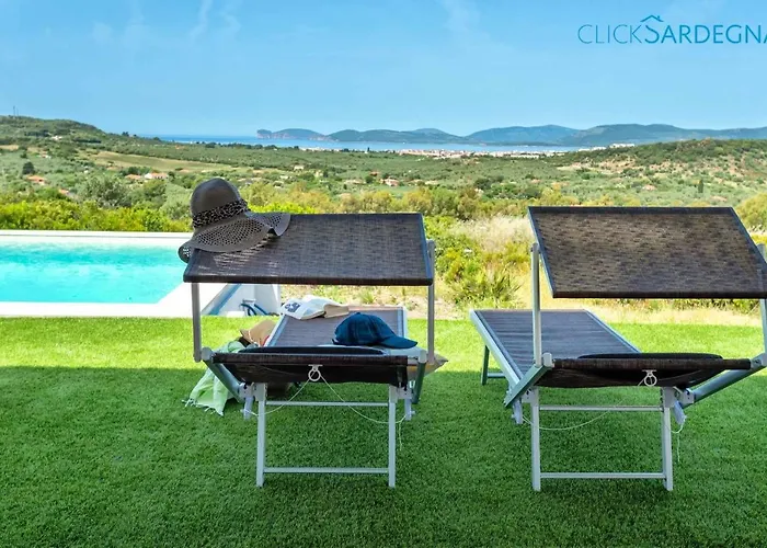 Alghero Carrabufas Con Piscina Vista Mare Per 10 Persone Villa Valverde