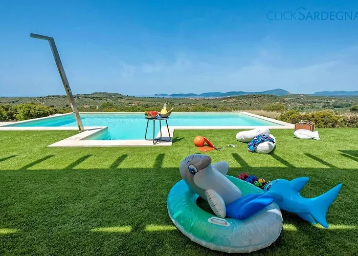 Alghero Carrabufas Con Piscina Vista Mare Per 10 Persone * Valverde