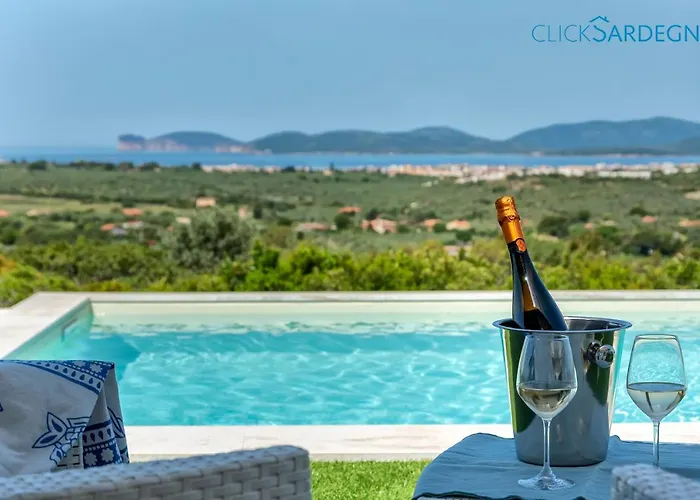 Alghero Carrabufas Con Piscina Vista Mare Per 10 Persone Villa *