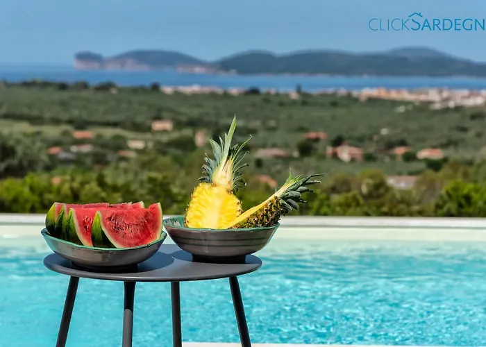 Alghero Carrabufas Con Piscina Vista Mare Per 10 Persone Villa *